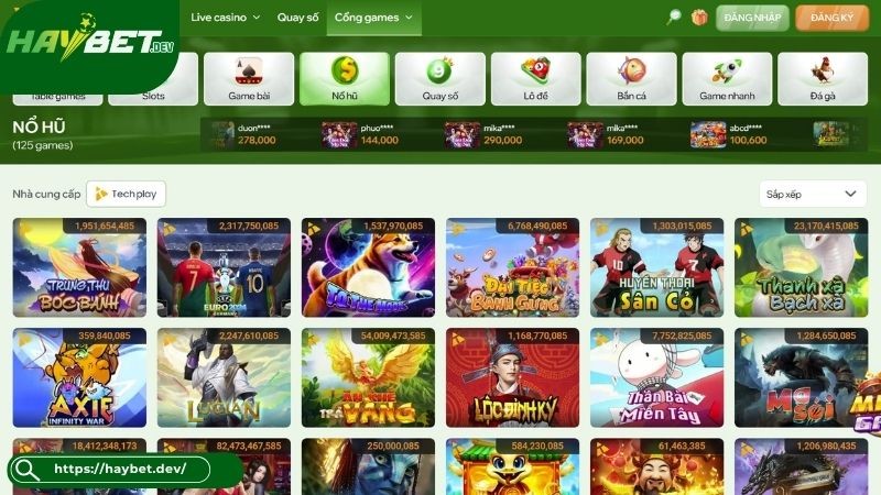 Những tựa game Nổ hũ HayBet hấp dẫn nhất Những tựa game Nổ hũ HayBet hấp dẫn nhất